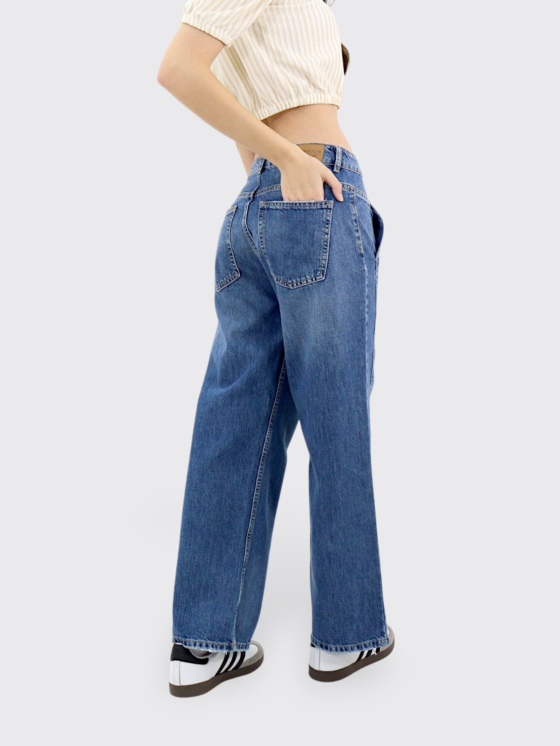Jeans Wide-Tiro Alto