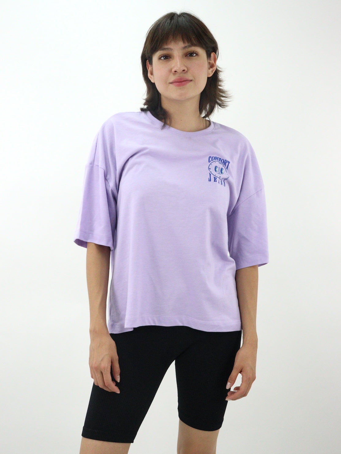 Playera oversize de color lila con estampado midnight (NUEVA TEMPORADA)