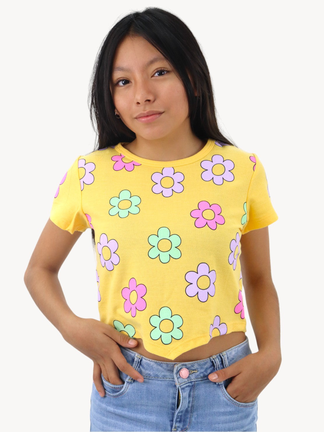 Playera manga corta con print floral (NUEVA TEMPORADA)