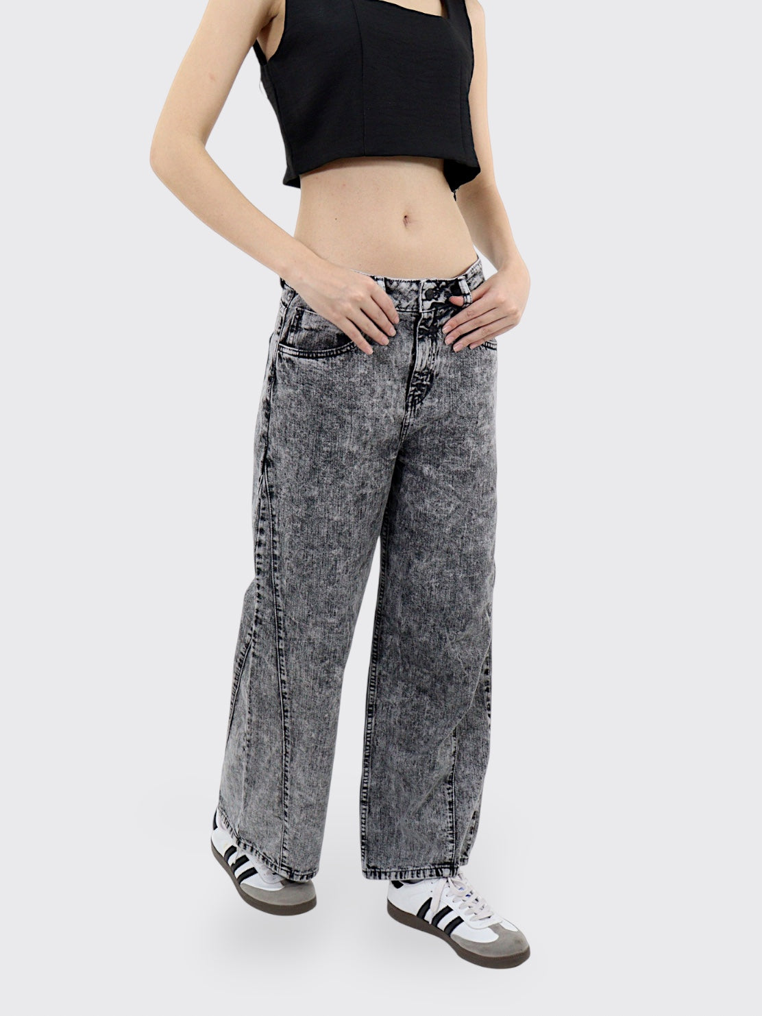 Jeans Wide-Tiro Alto