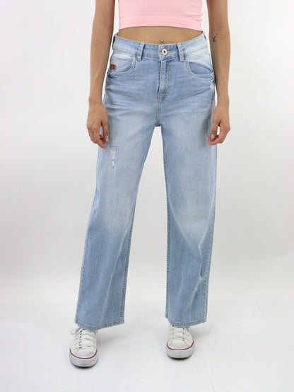 Jeans wide Leg  con destrucción (NUEVA TEMPORADA)