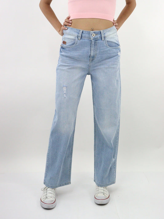 Jeans wide Leg  con destrucción (NUEVA TEMPORADA)