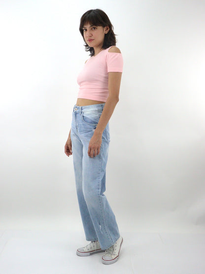 Jeans wide Leg  con destrucción (NUEVA TEMPORADA)