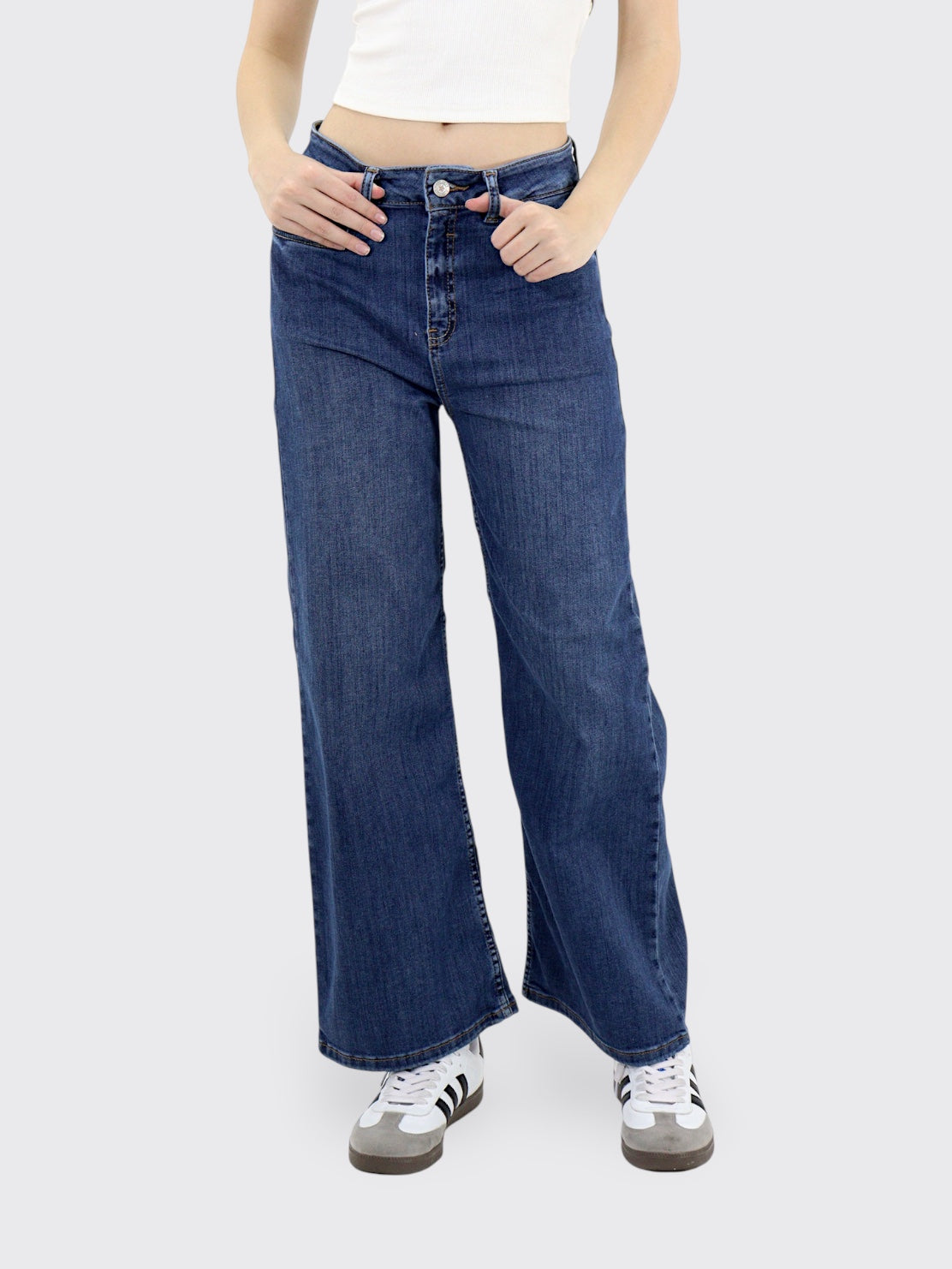 Jeans Wide-Tiro Alto
