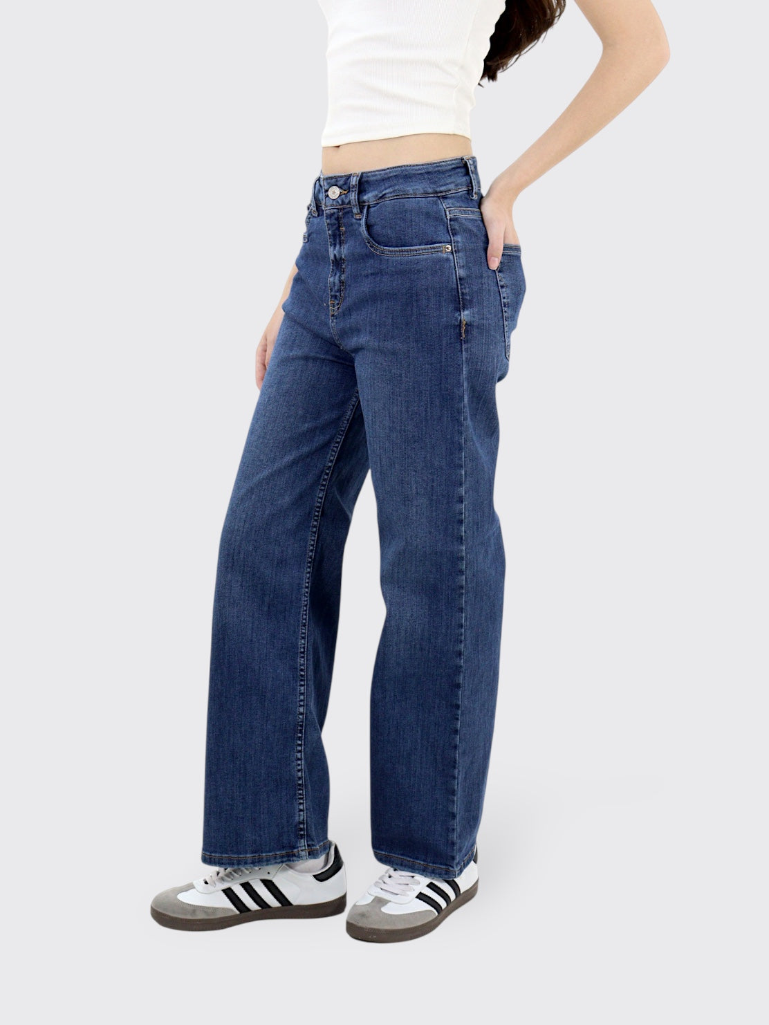 Jeans Wide-Tiro Alto