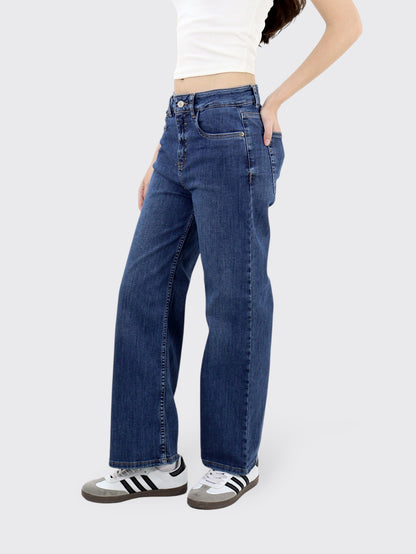 Jeans Wide-Tiro Alto