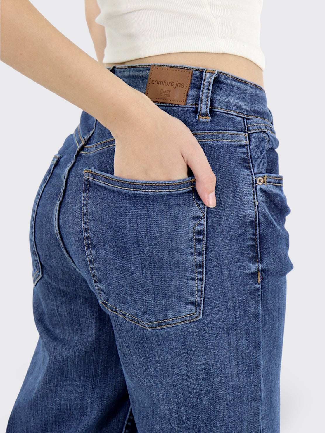 Jeans Wide-Tiro Alto