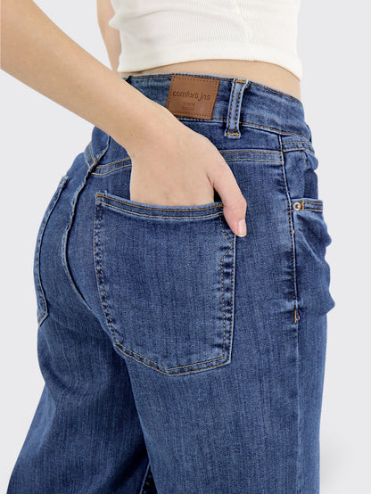 Jeans Wide-Tiro Alto