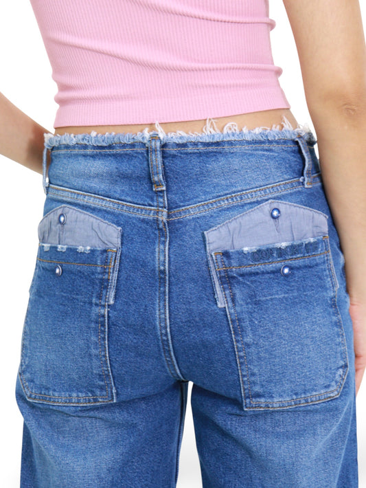 Jeans Baggy-Tiro Medio