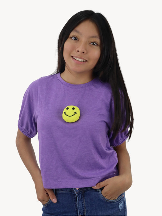 Playera smiley de color morado (NUEVA TEMPORADA)