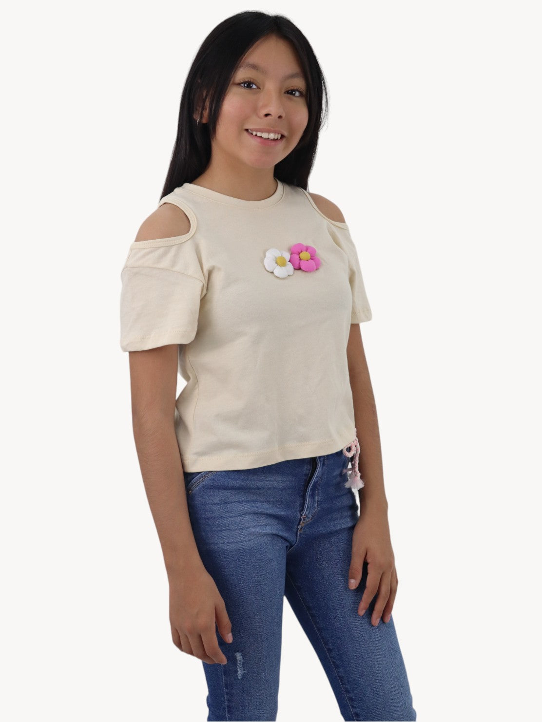 Playera manga corta con diseño floral (NUEVA TEMPORADA)