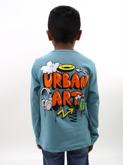 Playera manga larga con estampado urban art (NUEVA TEMPORADA)