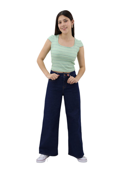Playera crop a rayas