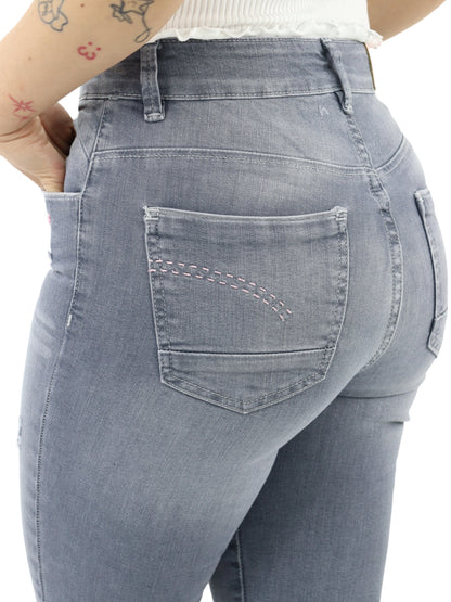 Jeans Skinny Gris Oscuro
