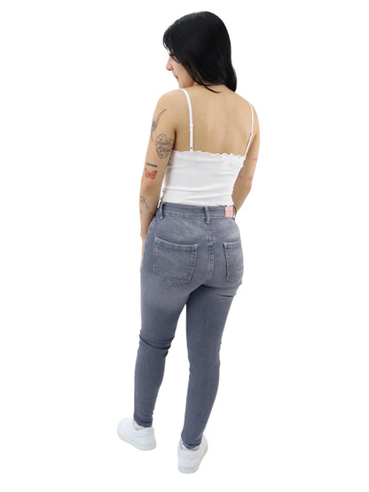 Jeans Skinny Gris Oscuro