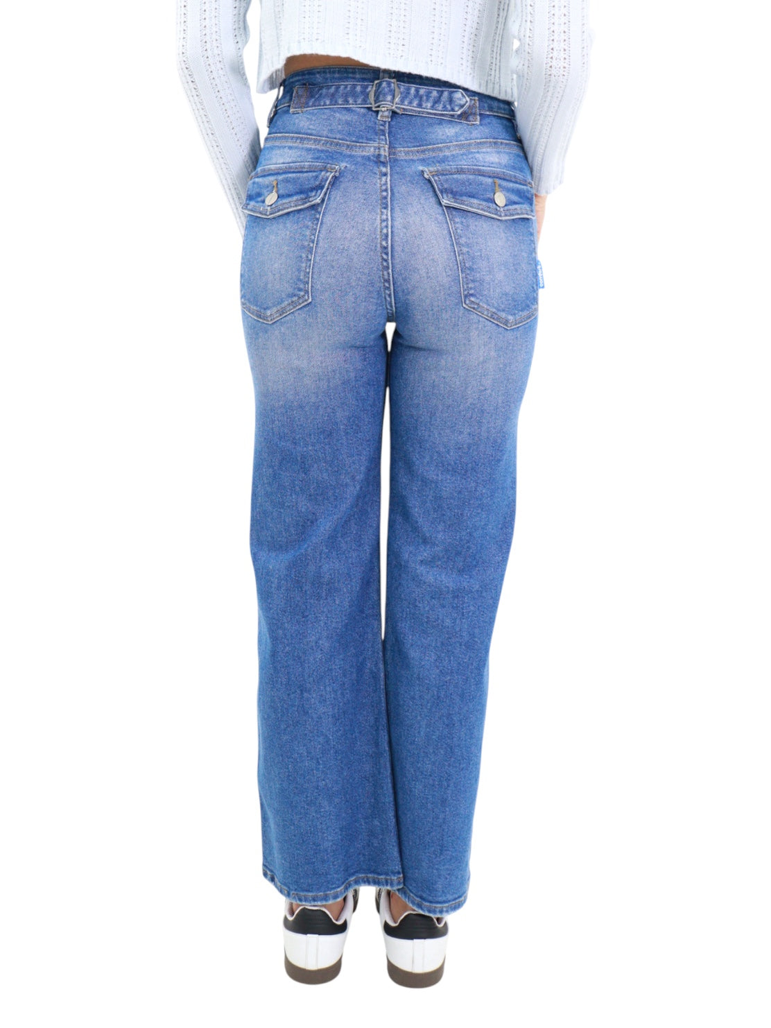 Jeans Wide-Tiro Alto
