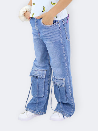 Jeans Wide Leg Cargo