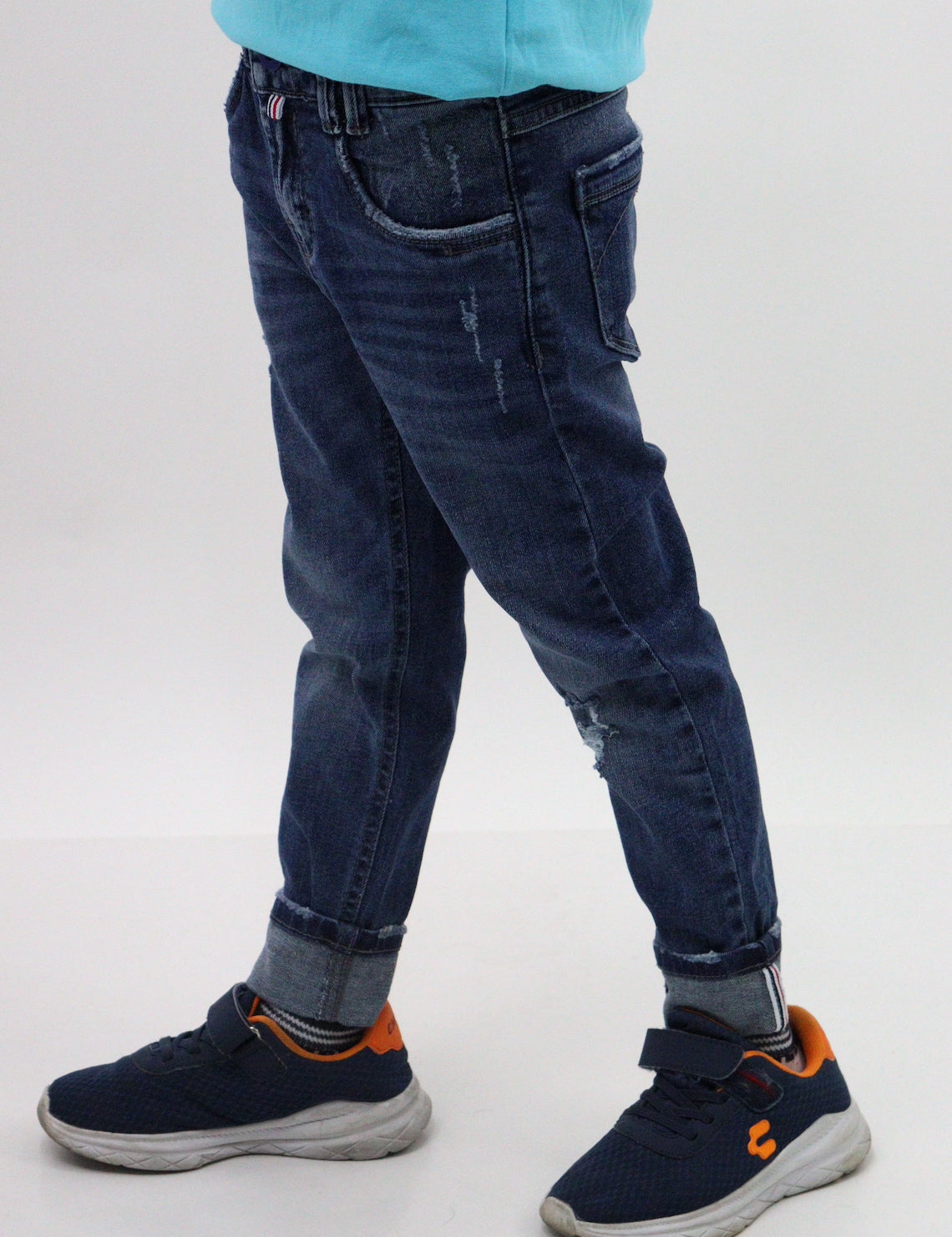 Jeans skinny de color azul oscuro con destrucción (NUEVA TEMPORADA)