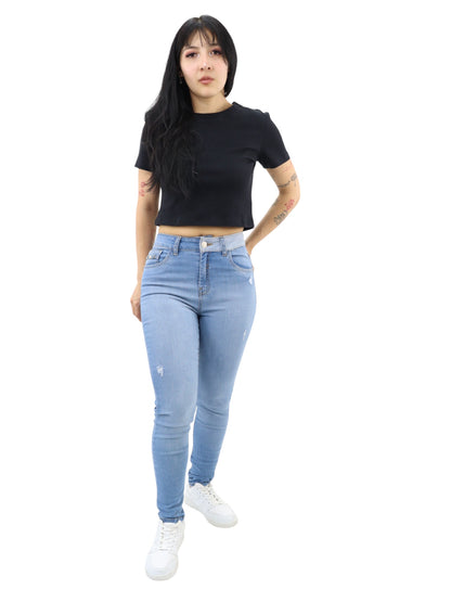Jeans Skinny-Tiro Alto