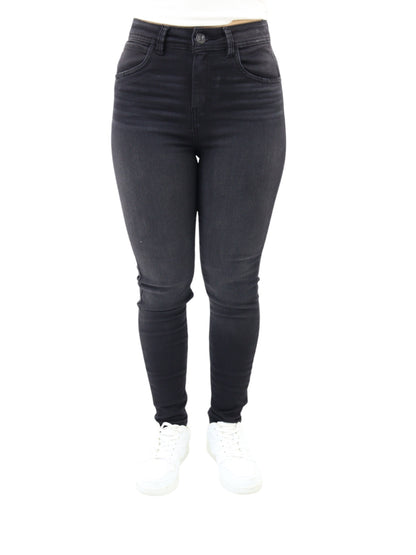 Jeans skinny negro deslavado
