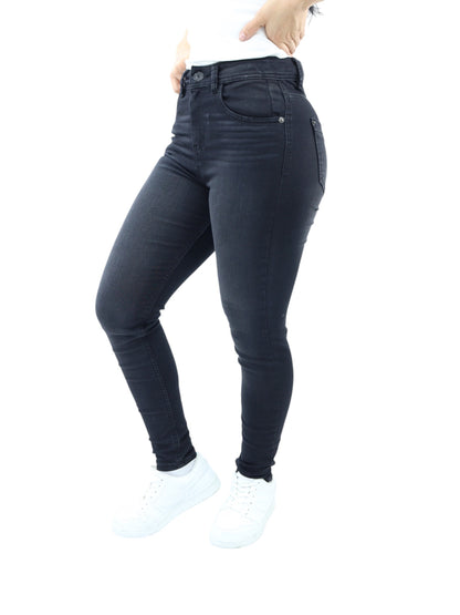 Jeans skinny negro deslavado