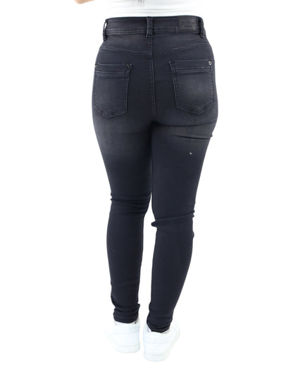 Jeans skinny negro deslavado