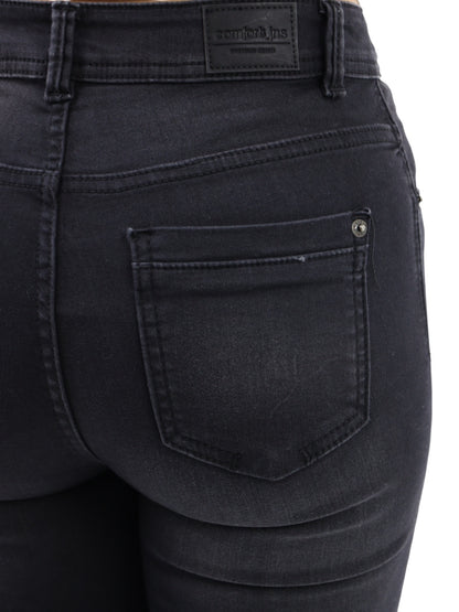 Jeans skinny negro deslavado