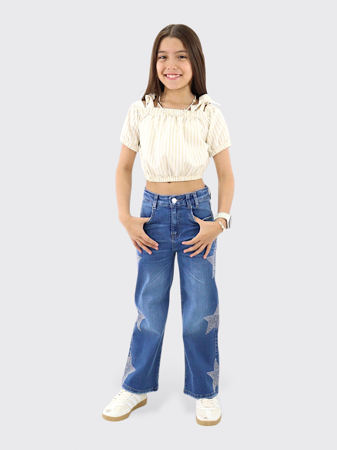 Jeans Wide Brillos