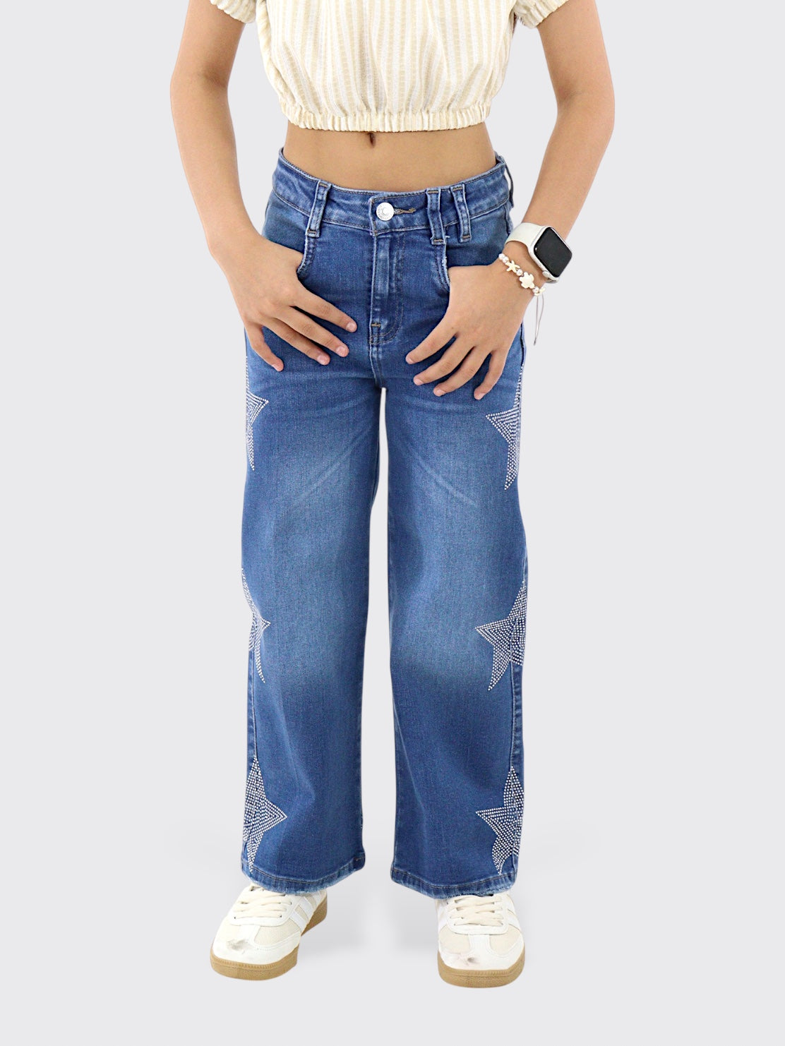 Jeans Wide Brillos