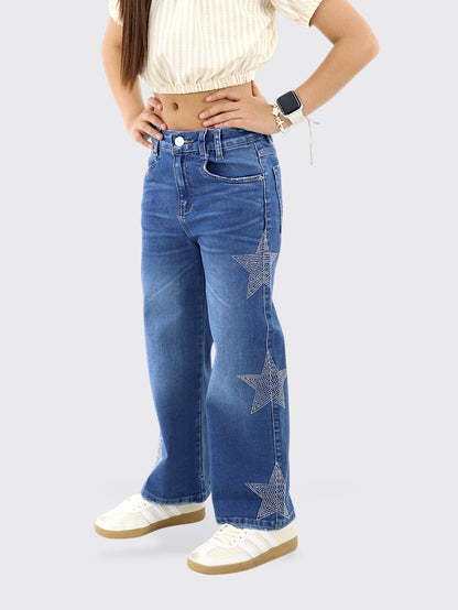 Jeans Wide Brillos