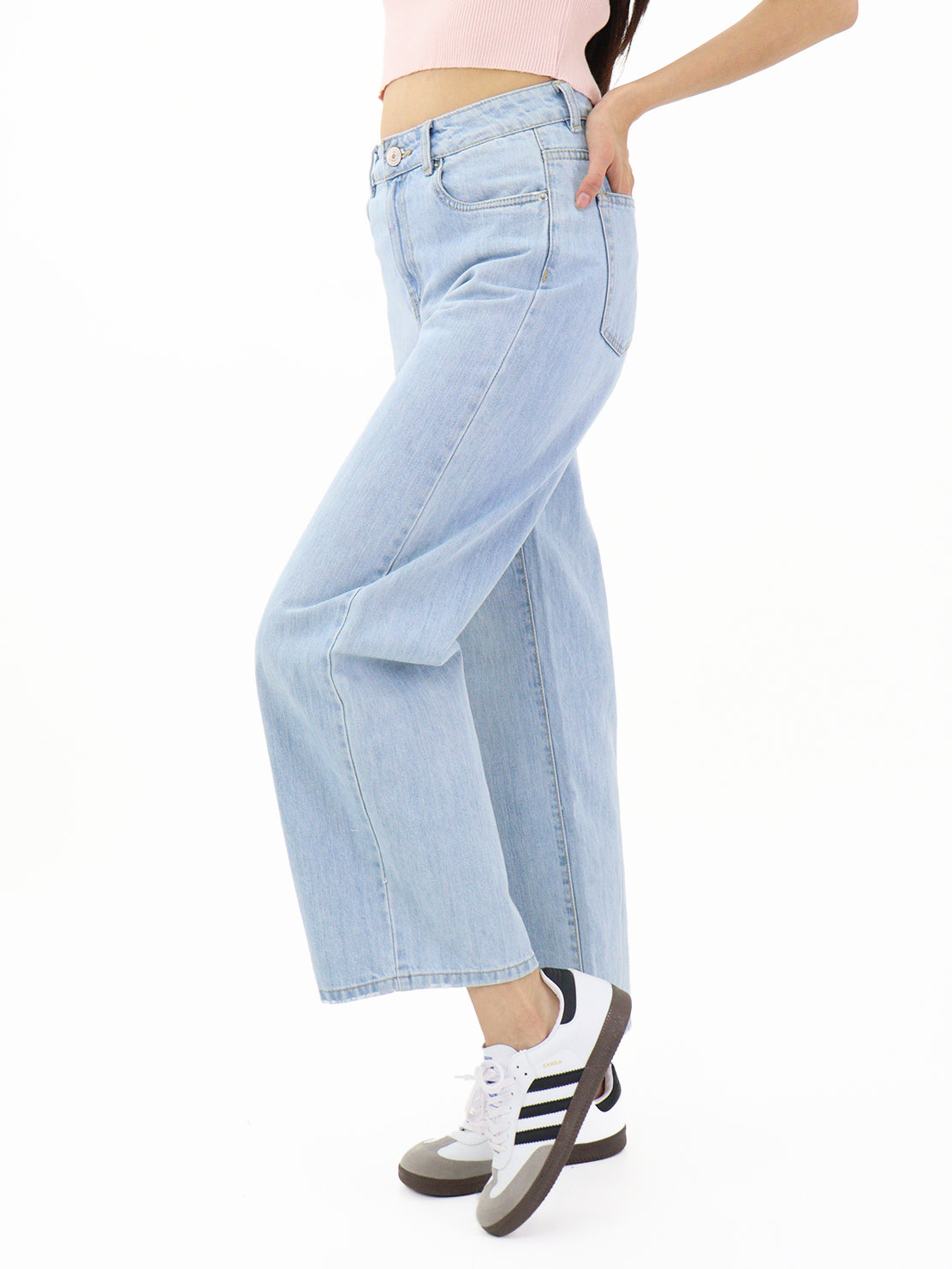 Jeans Wide-Tiro Alto