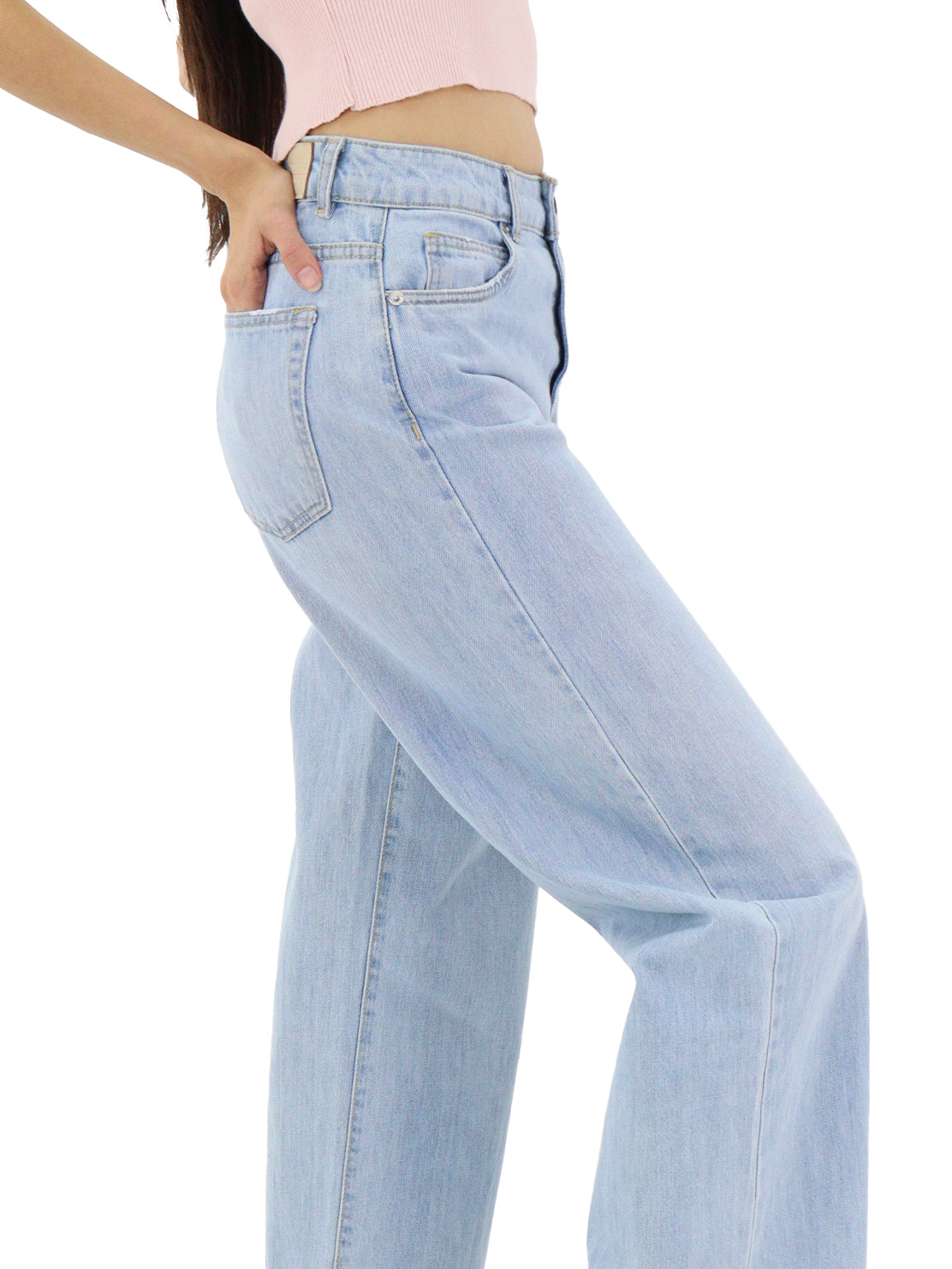 Jeans Wide-Tiro Alto