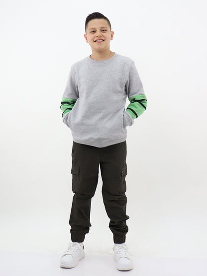 Jogger cargo tipo pants verde militar
