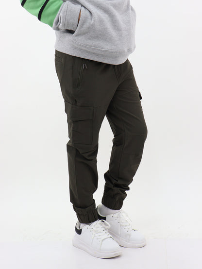 Jogger cargo tipo pants verde militar