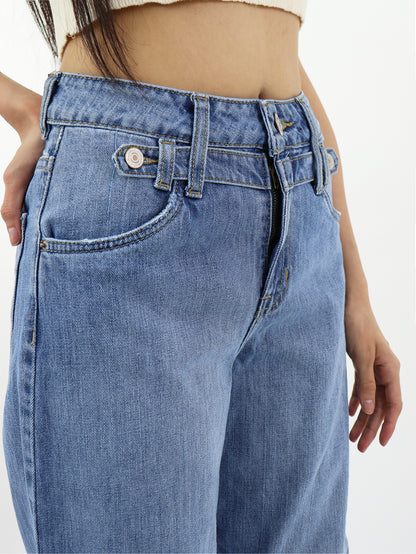 Jeans Baggy-Tiro Alto