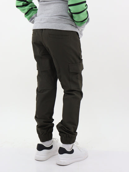 Jogger cargo tipo pants verde militar