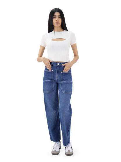 Jeans Baggy Tiro Alto