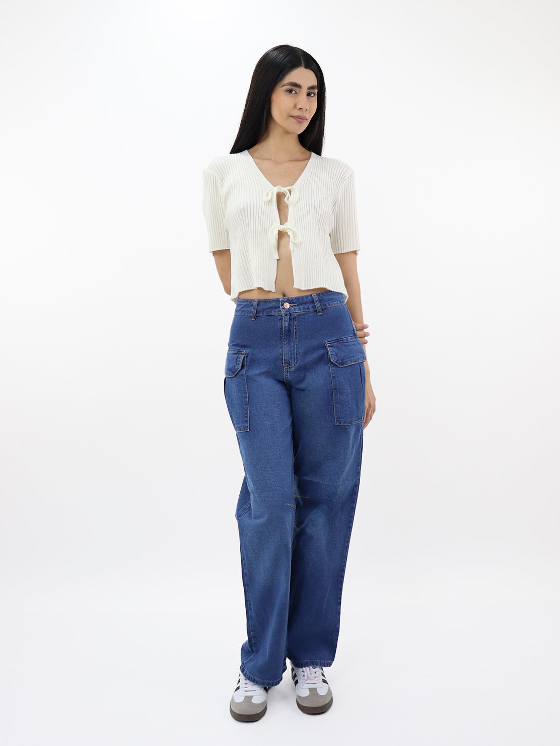 Jeans Baggy-Tiro Alto