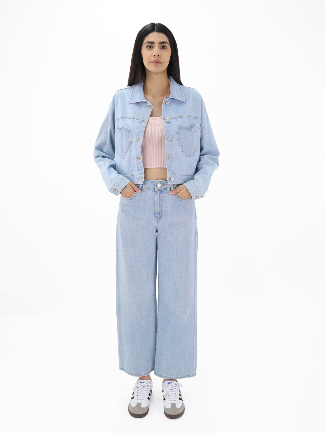 Jeans Wide-Tiro Alto