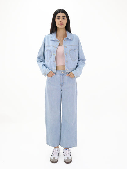 Jeans Wide-Tiro Alto