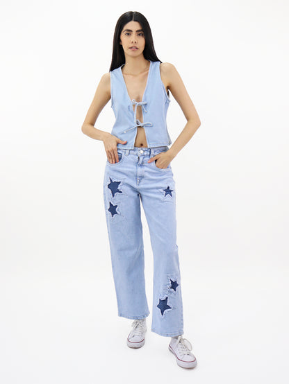 Jeans Baggy-Tiro Alto