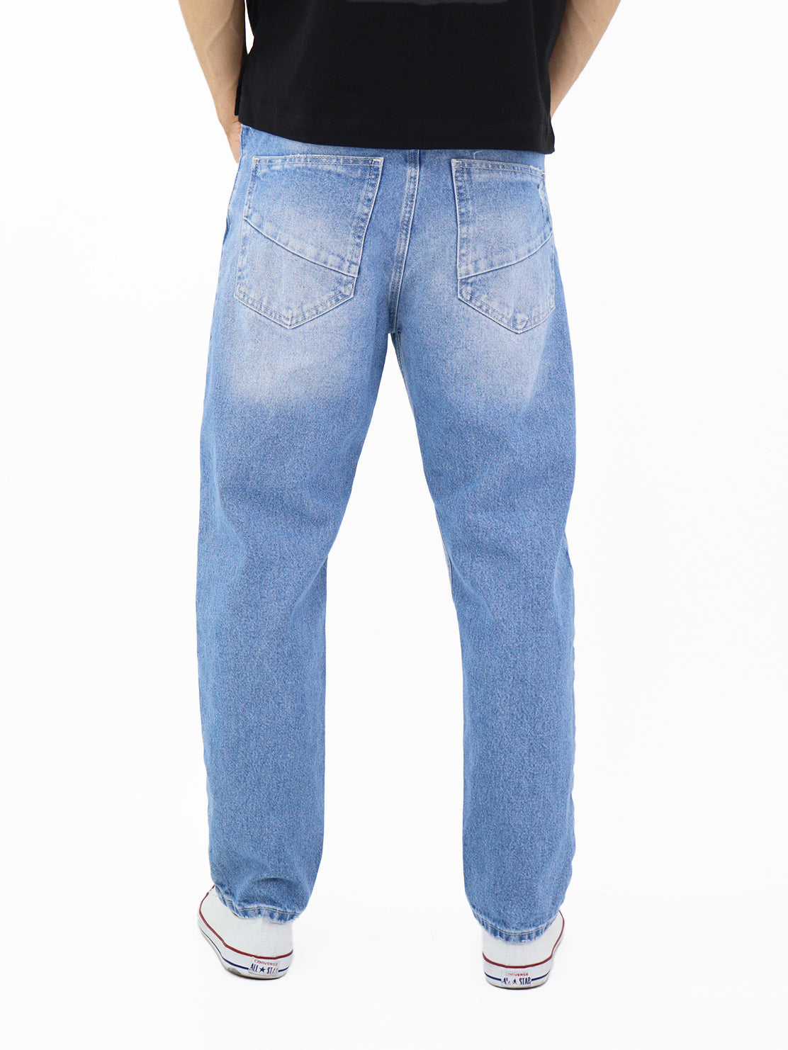 Jeans Baggy Con Destrucción