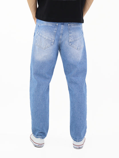 Jeans Baggy Con Destrucción