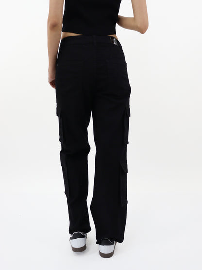 Jeans Cargo-Tiro Alto